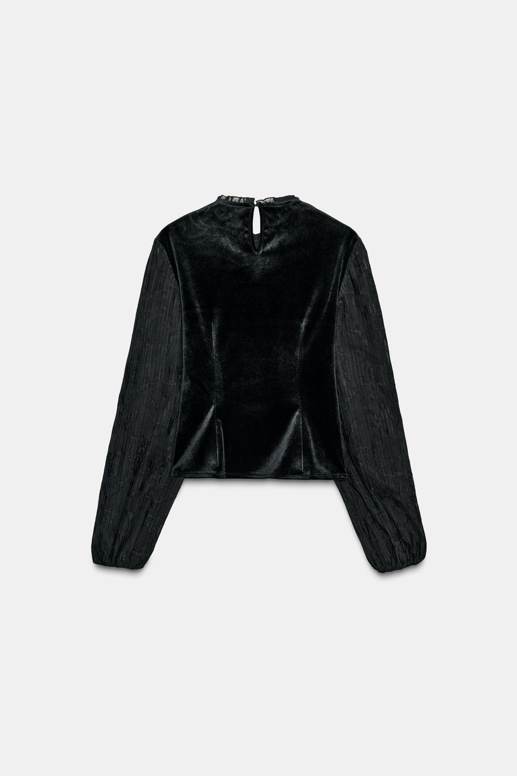 EMBROIDERED VELVET TOP