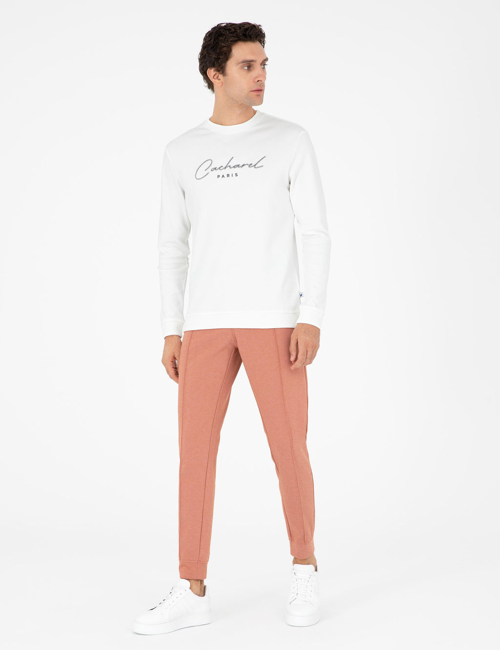 Коричневые зауженные спортивные штаны - Cacharel фото 3