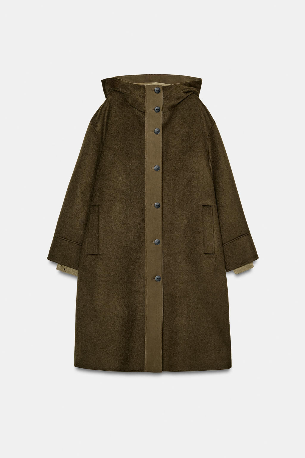 PARKA COMBINADA CON LANA ZW COLLECTION LIMITED EDITION / Khaki - Zara фото 6