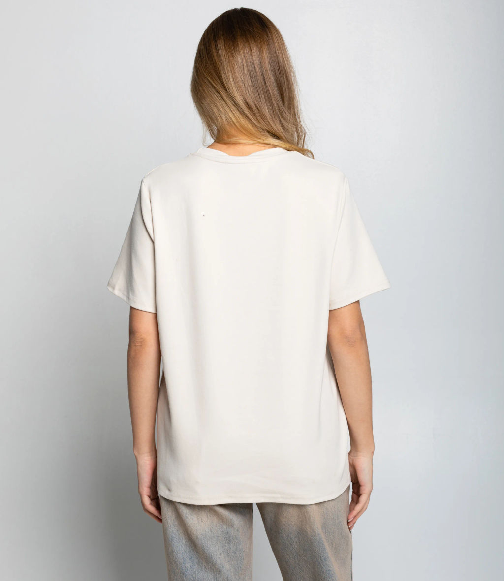 Футболка #КТ6117, светло-бежевый - Dommod фото 3
