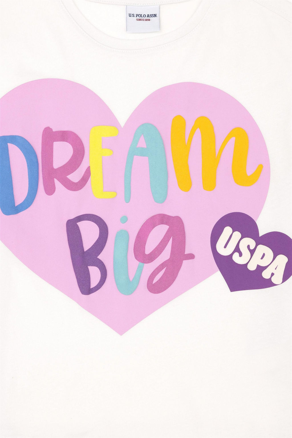 U. S. Polo Assn / Футболка цвета экрю для девочек с круглым вырезом - U.s. polo assn фото 4