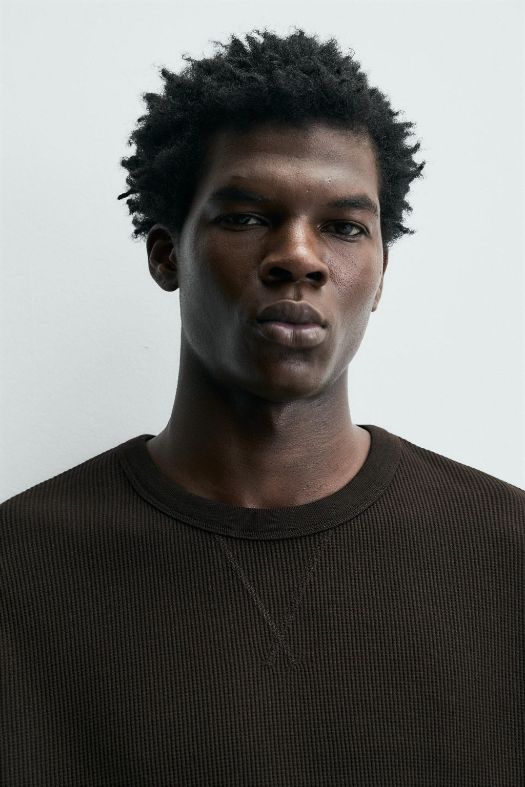 WAFFLE-KNIT TEXTURE T-SHIRT - Zara фото 6