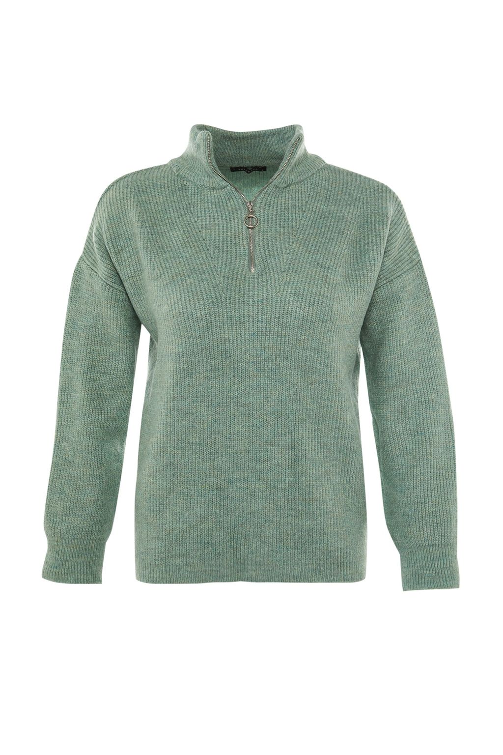 Mint Yumusak Dokulu Fermuarl? Triko Kazak TWOAW20XS0009