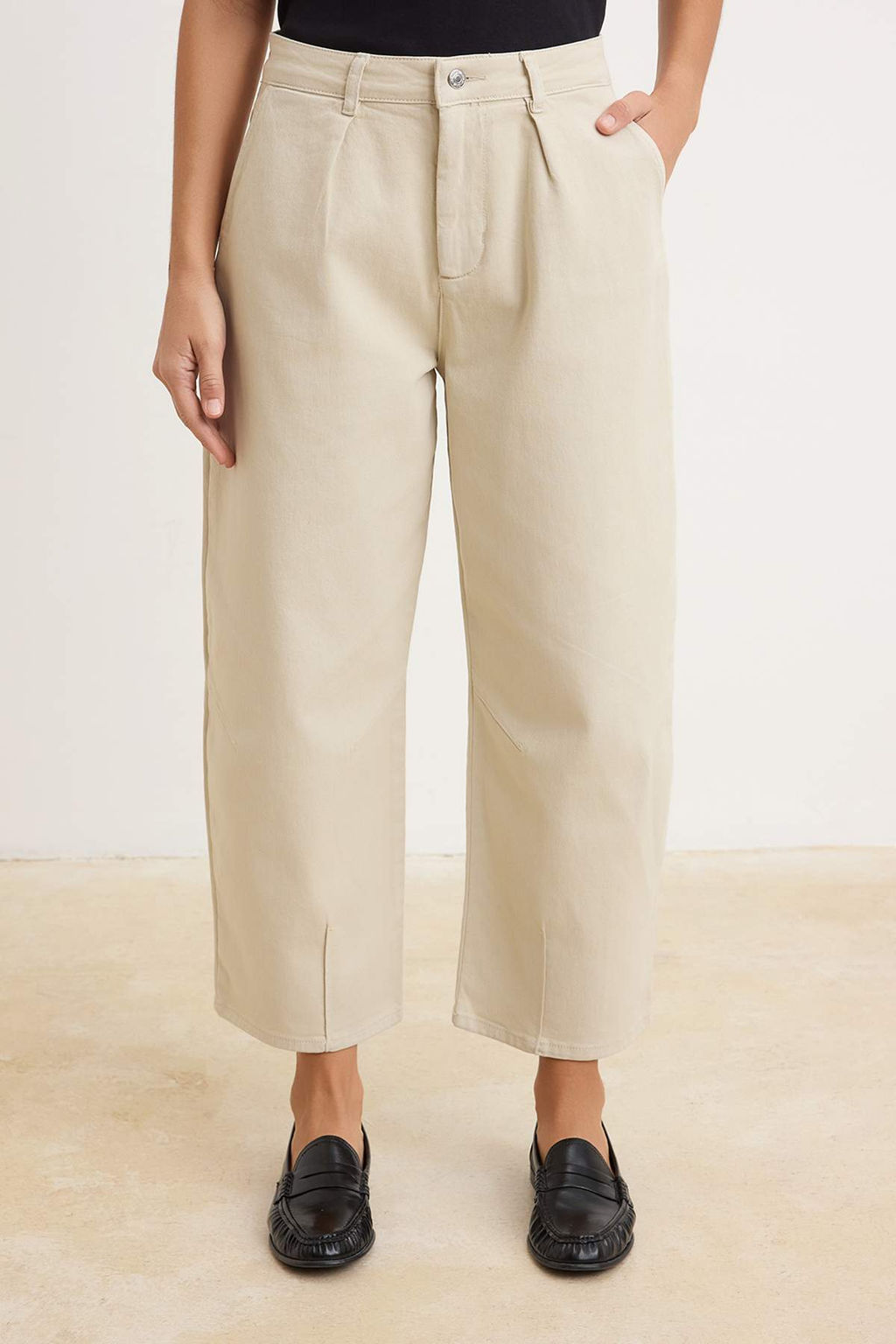Ekru Yuksek Bel Az Esnek Baggy Jeans TWOSS26JE00302 - Trendyolmilla фото 3