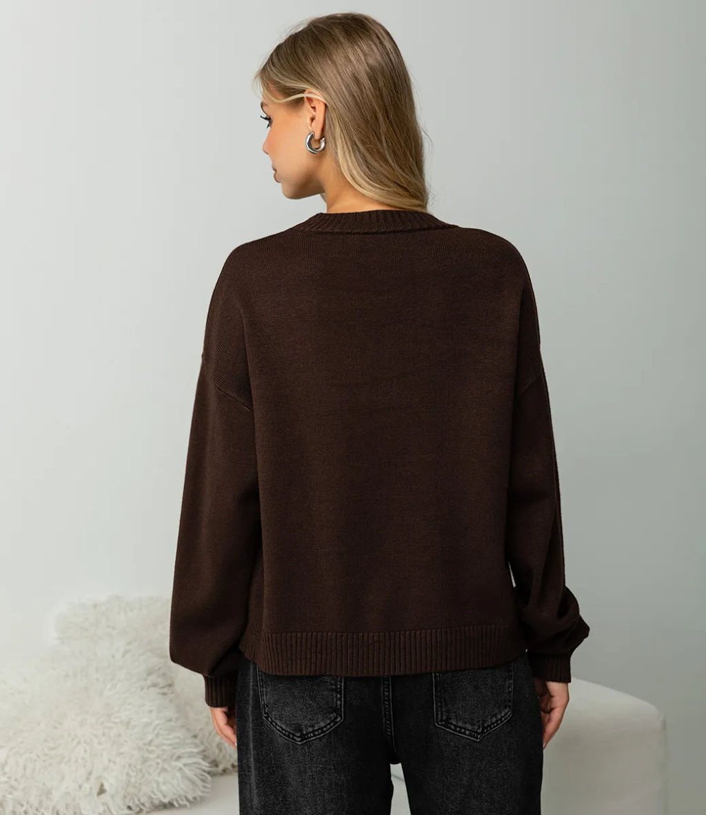 Джемпер #КТ919 (9), шоколадный