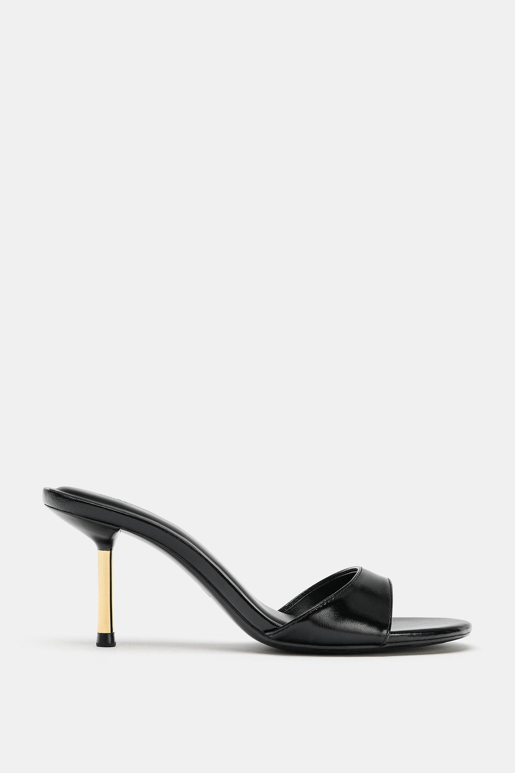 SANDALIA TAC?N LAMINADO / Negro - Zara фото 2