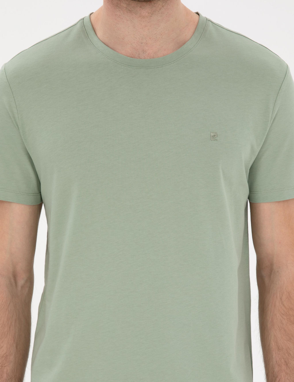 _a_la %100 Pamuk Slim Fit Bisiklet Yaka Basic Ti__rt - Pierre cardin фото 6