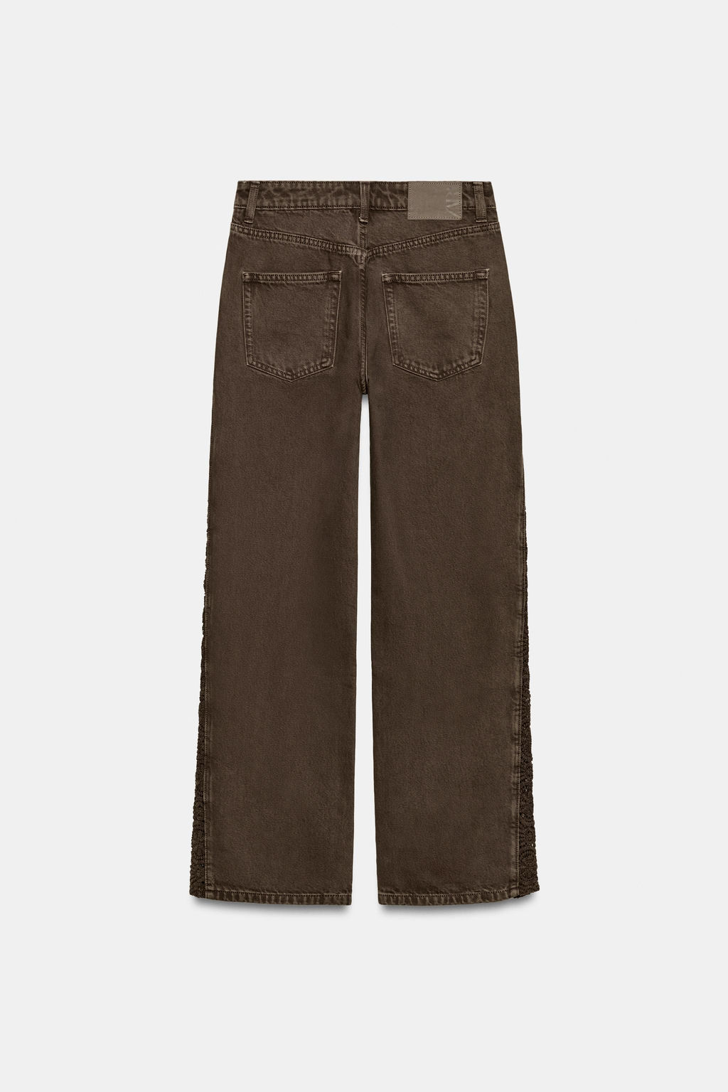 JEANS Z1975 LOOSE TIRO MEDIO COMBINADO CROCHET / Marr?n - Zara фото 8