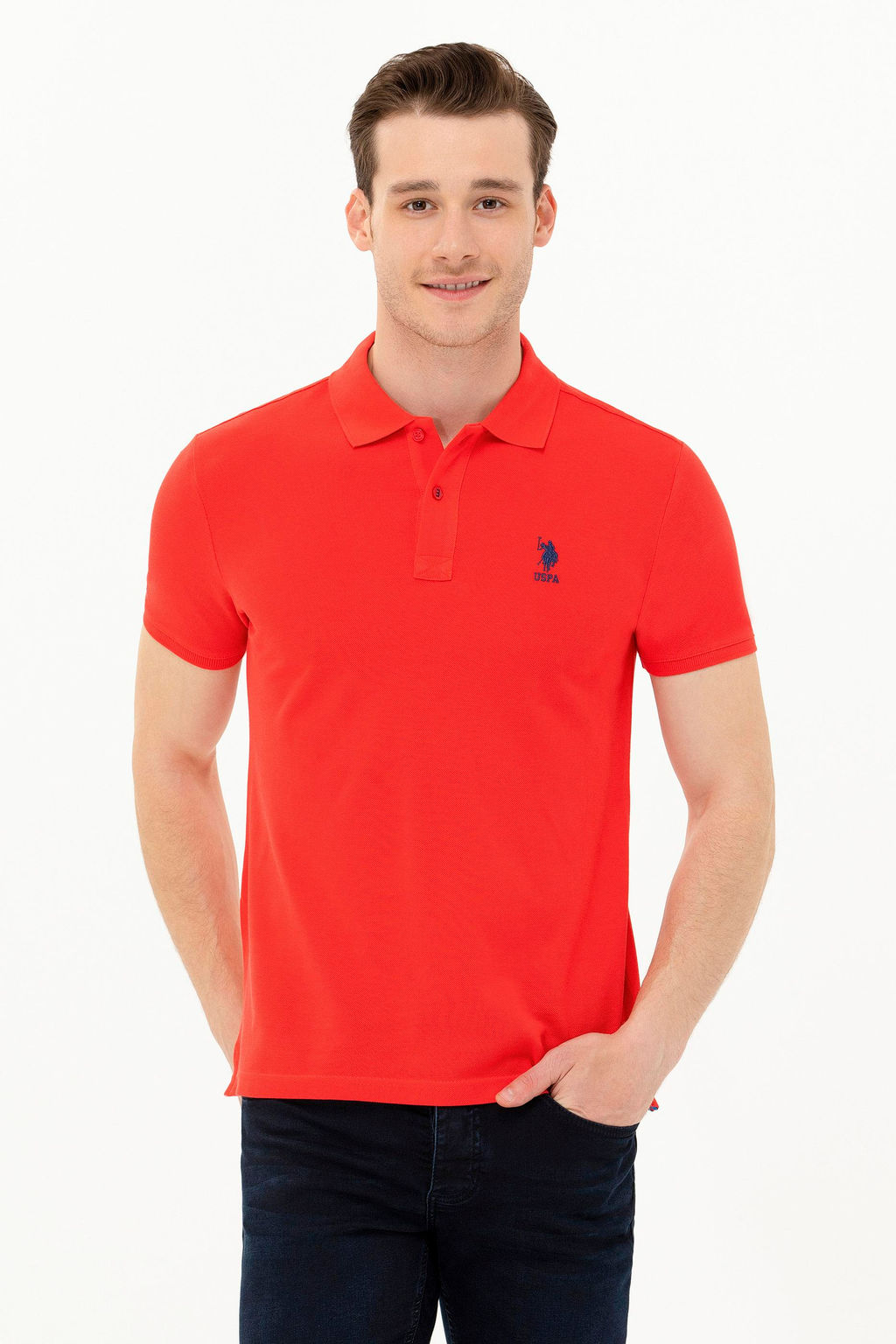 Мужская красная базовая футболка - U.s. polo assn фото 15