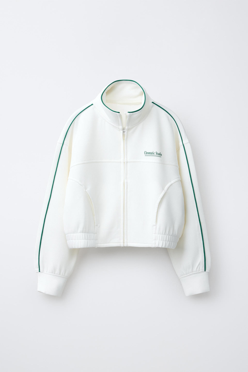 SUDADERA RIB CREMALLERA VIVOS CONTRASTE / Crudo claro - Zara фото 3