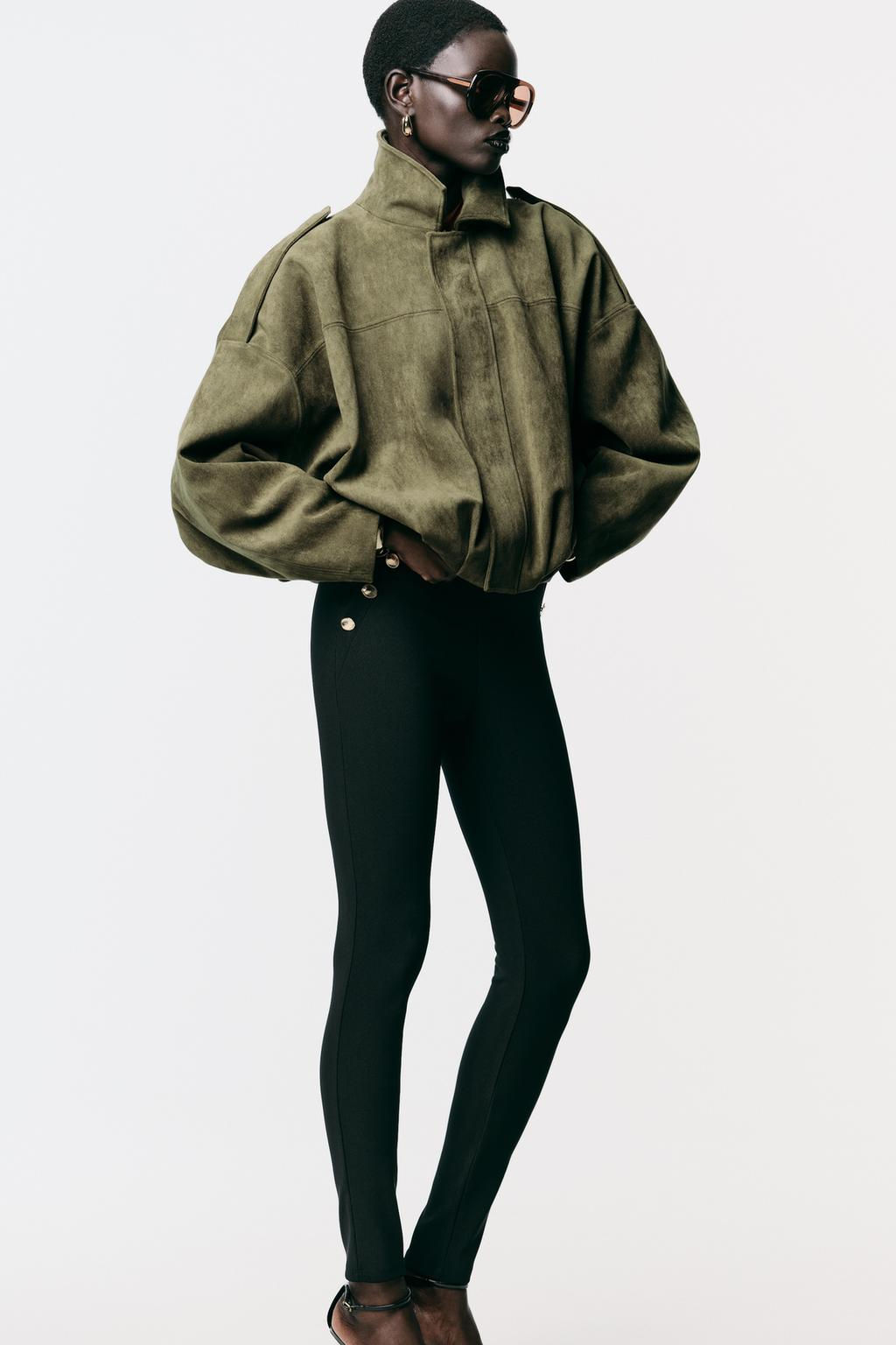 SUEDE EFFECT BOMBER JACKET - Zara фото 11