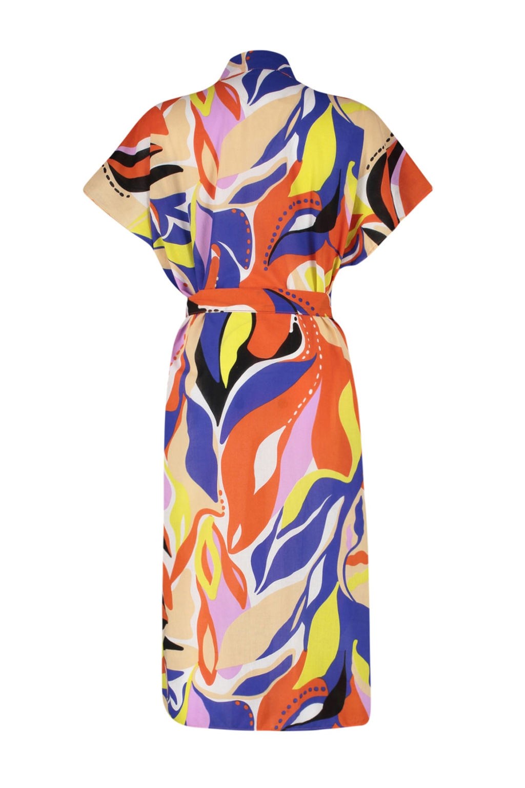 Soyut Desenli Maxi Dokuma %100 Pamuklu Plaj Kimono&Kaftan TBESS23KM00036