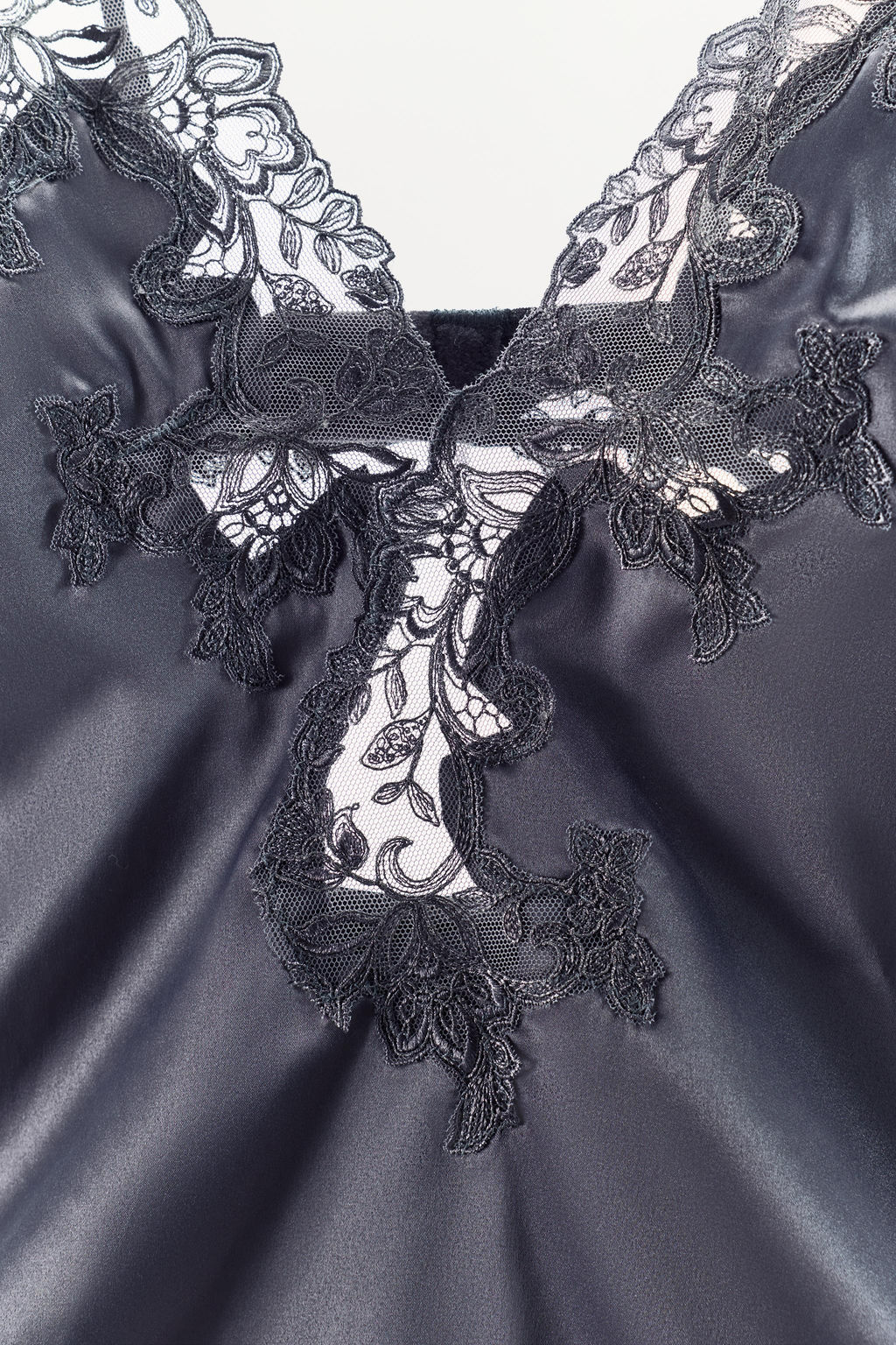 SATIN BODYSUIT WITH LACE TRIM - Zara фото 12