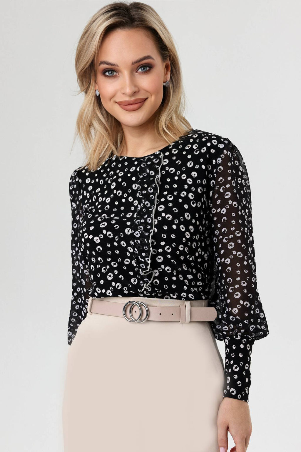 Блузка женская 7041-27/08/Жемчужно-серый - Rise фото 9