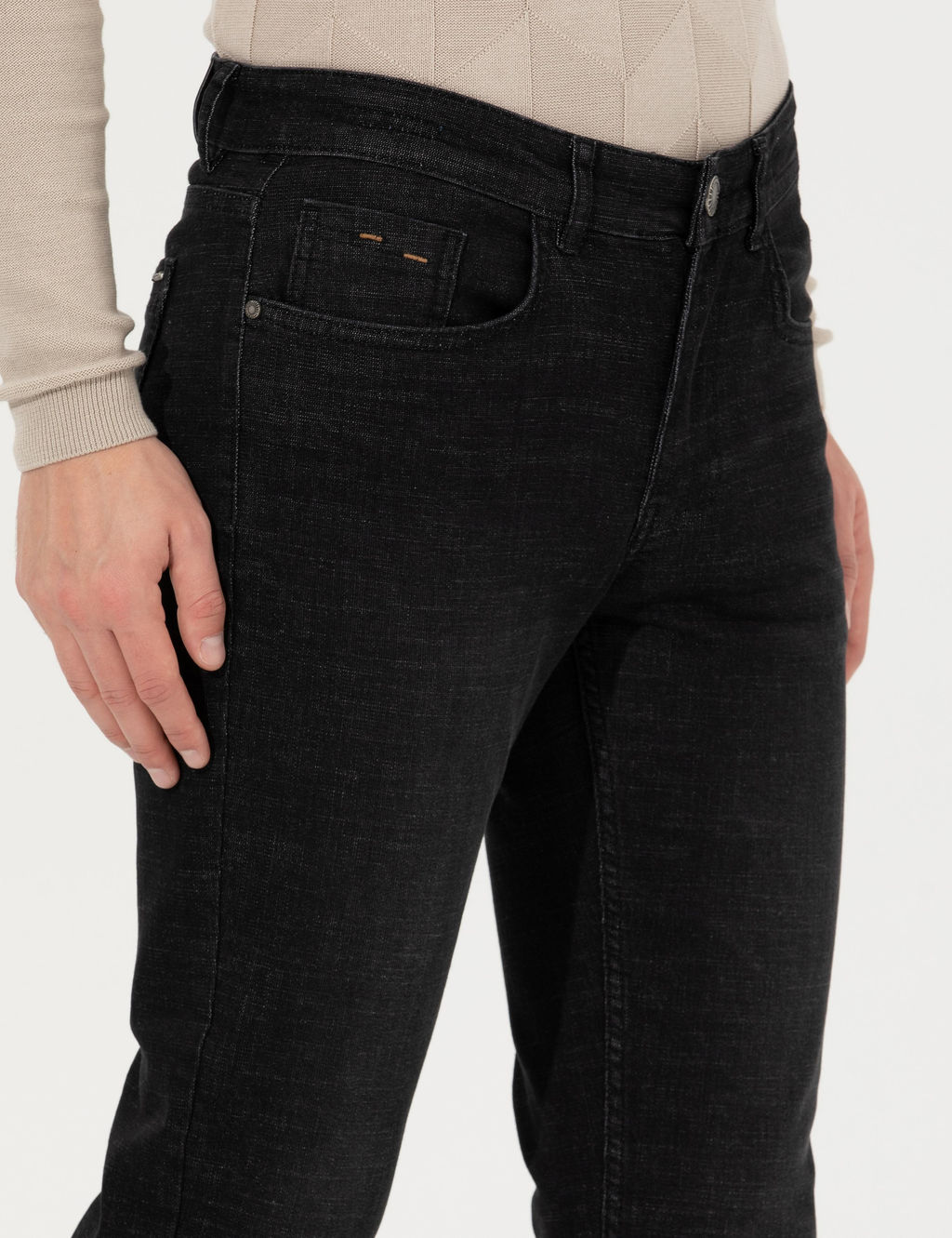 Siyah Slim Fit Jean Pantolon
