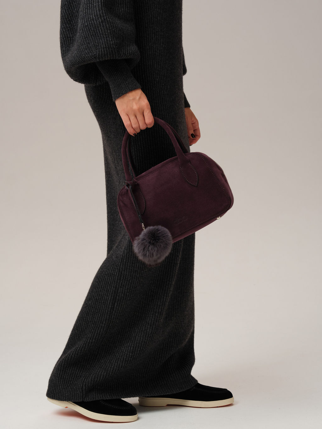 Замшевая сумка Polly DBR 31348 сливовый  фото 5