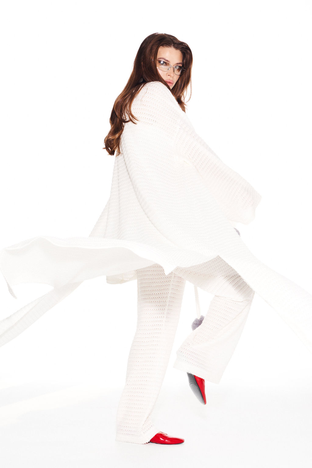 Костюм женский 3-х предметный (топ + брюки + кардиган)