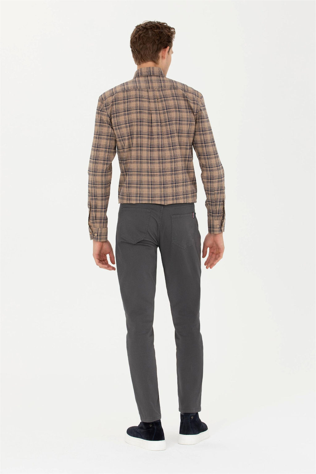 Мужские брюки из плотной ткани антрацитового цвета - U.s. polo assn фото 4