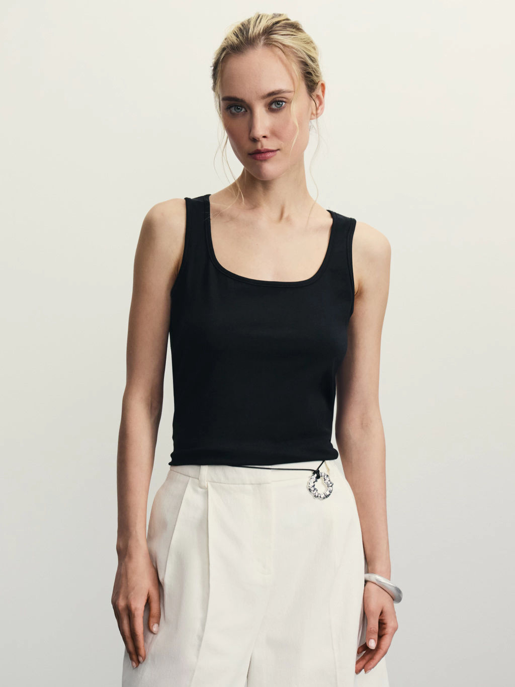 Базовый топ из эластичного хлопка / Zarina