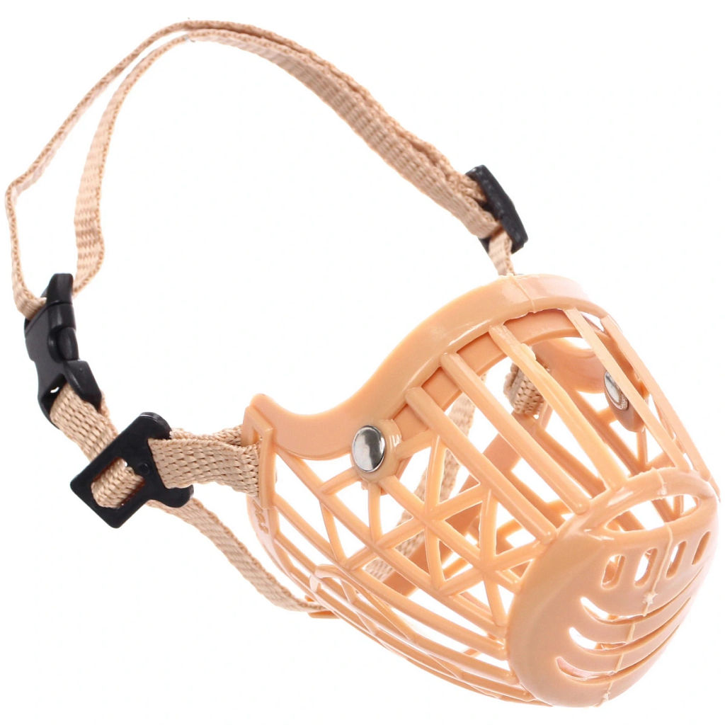 Цена за 2 шт. Намордник гуманный из гибкого пластика "Мой Бро", цвет светло - бежевый, №3 (лейбл)