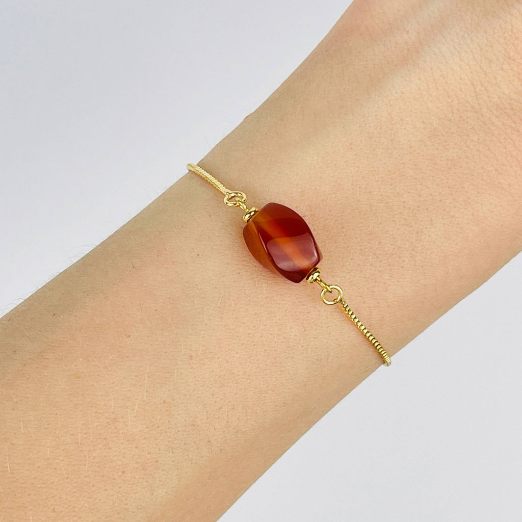 Браслет регулируемый с Сердоликом - Радуга самоцветов фото 2