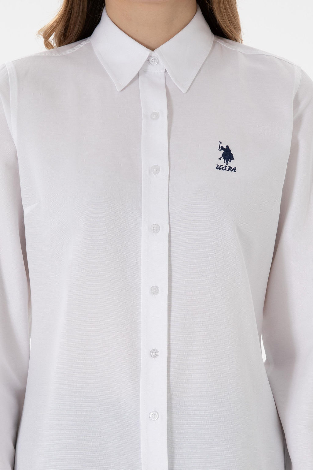 Kad_n Beyaz Uzun Kollu Basic G_mlek Sepette S_rpriz _ndirim - U.s. polo assn фото 6