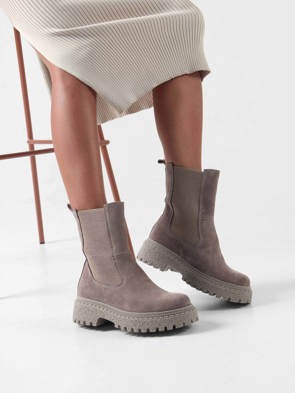 Ботинки 334.asteria.ka капучино замш/Мех