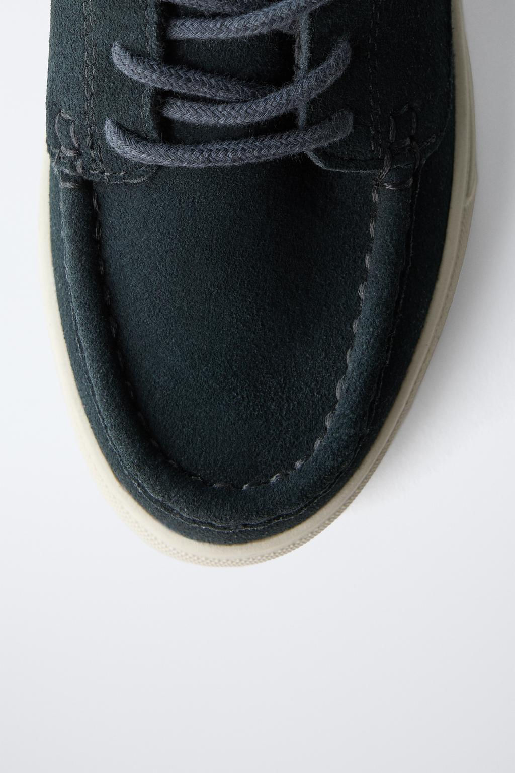 SPORTY SPLIT SUEDE DERBY SHOES - Zara фото 5