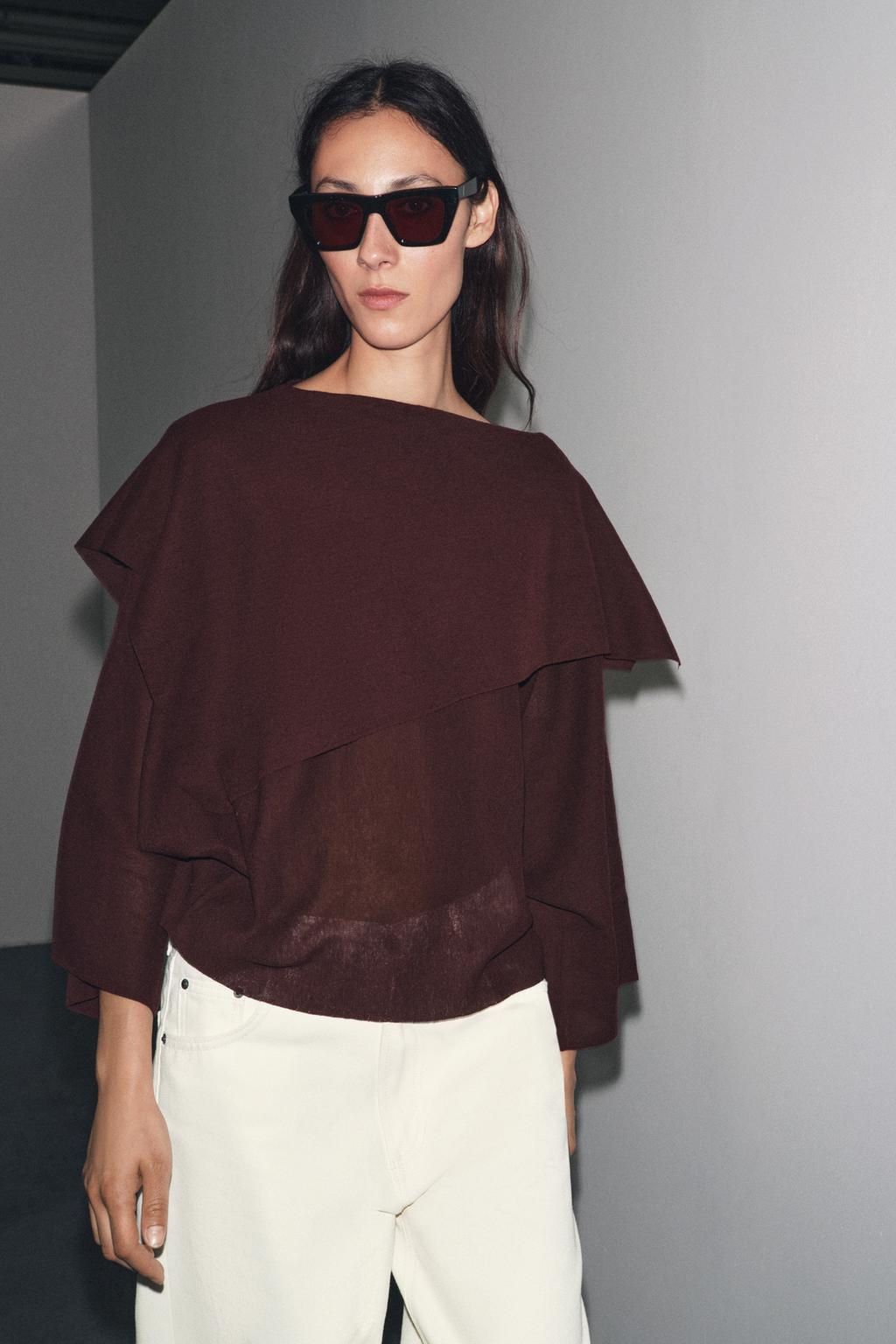 PLAIN KNIT LAYERED TOP - Zara фото 4