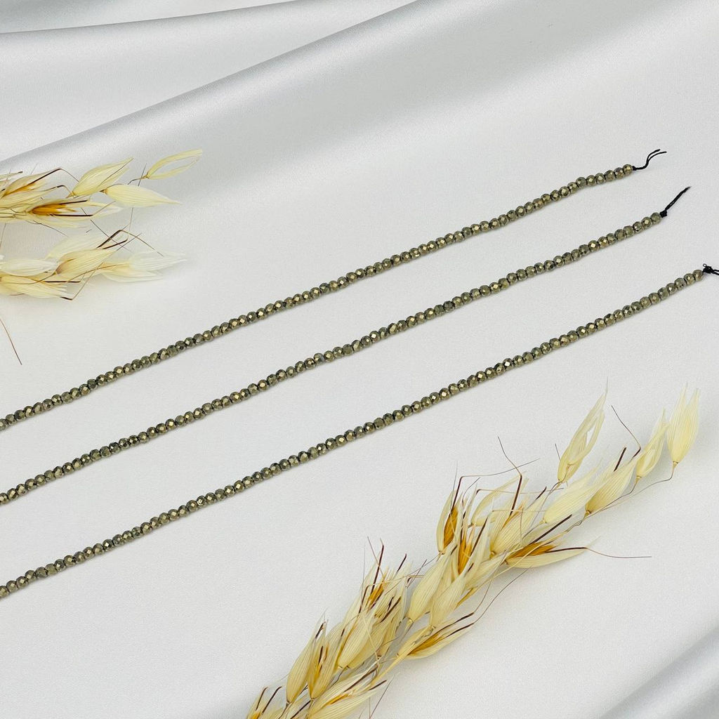 Бусины для украшений из Пирита (155 бусин)