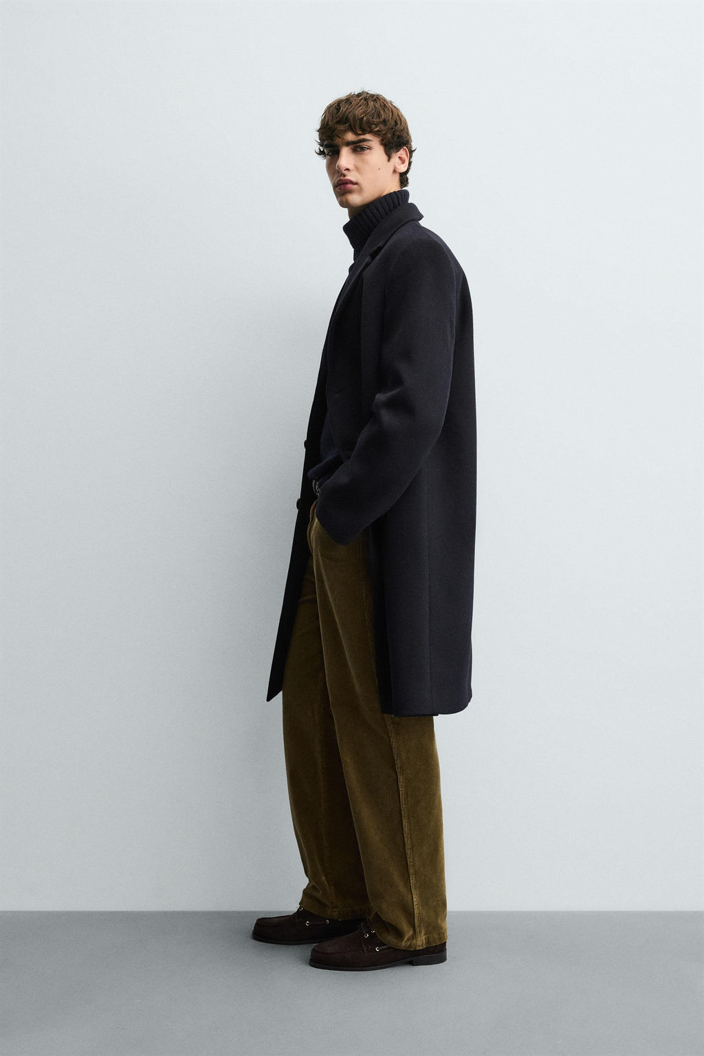 REGULAR FIT WOOL COAT - Zara фото 4