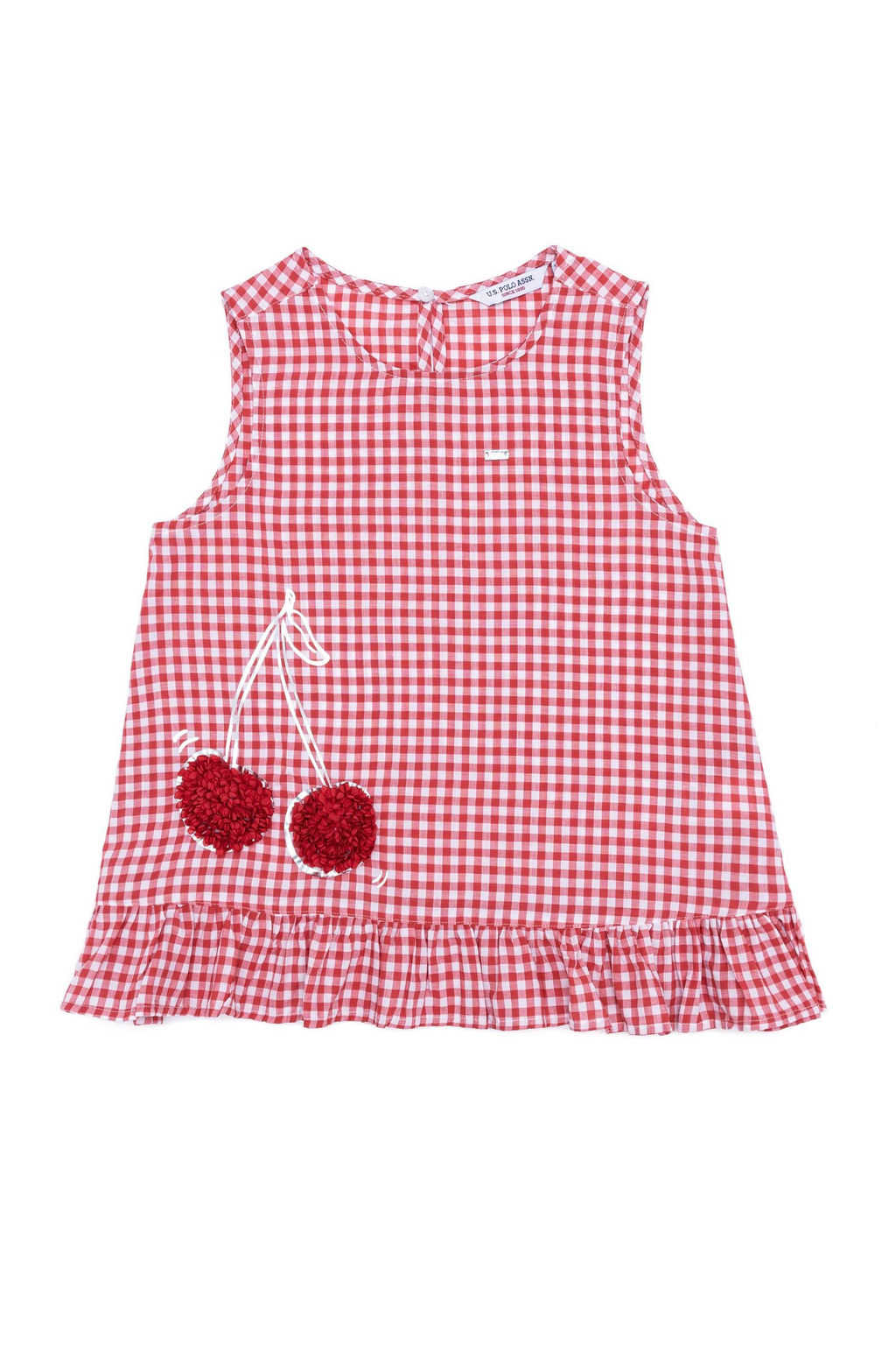 U. S. Polo Assn Красная рубашка с длинным рукавом для девочки - U.s. polo assn фото 4