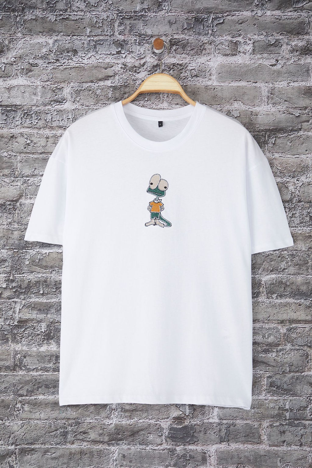 TRENDYOL MAN Mavi Oversize/Genis Kesim Nak?s Detayl? %100 Pamuk T-Shirt TMNSS25TS00199 - Trendyolmilla фото 11