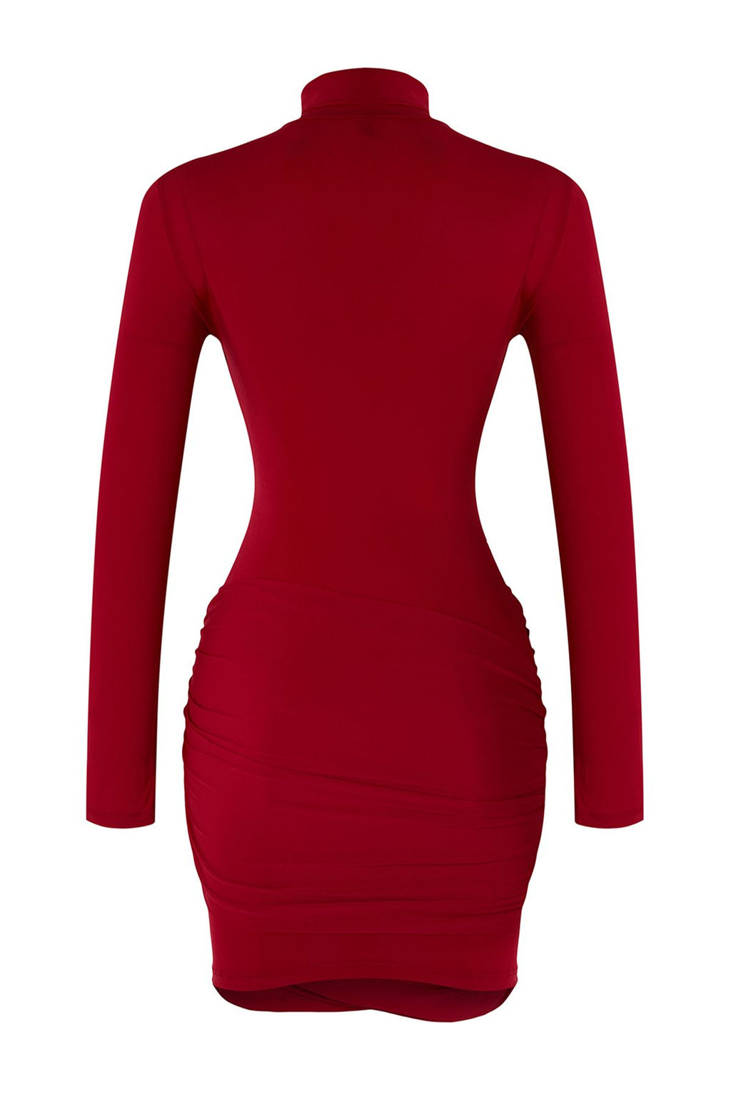 TRENDYOLMILLA Limited Edition K?rm?z? Fitted/Vucuda Oturan Esnek Mini Orme Elbise TWOAW25EL00303  фото 6