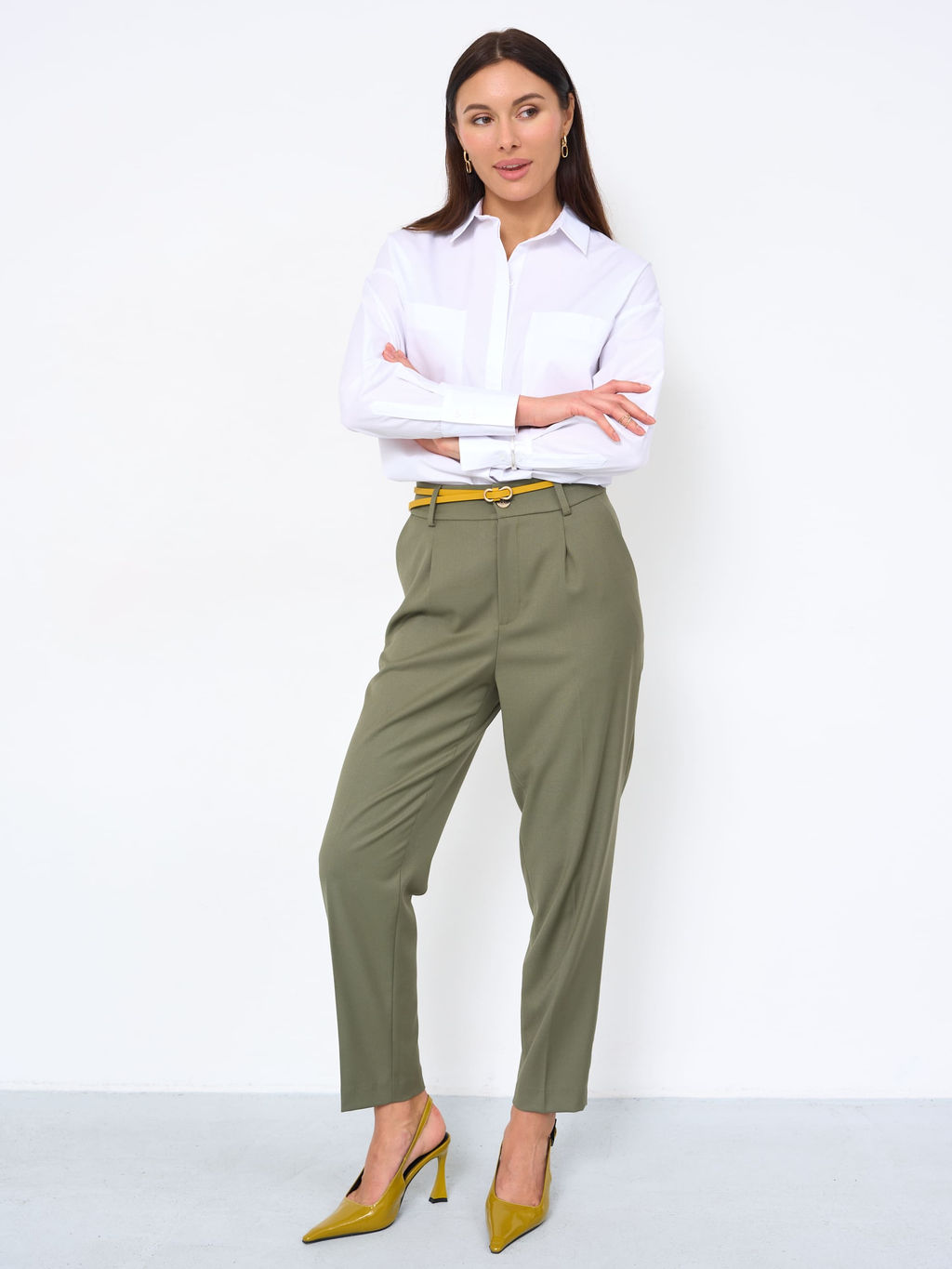 Брюки женские T-lab TL-TRT-016BT-хаки фото 4