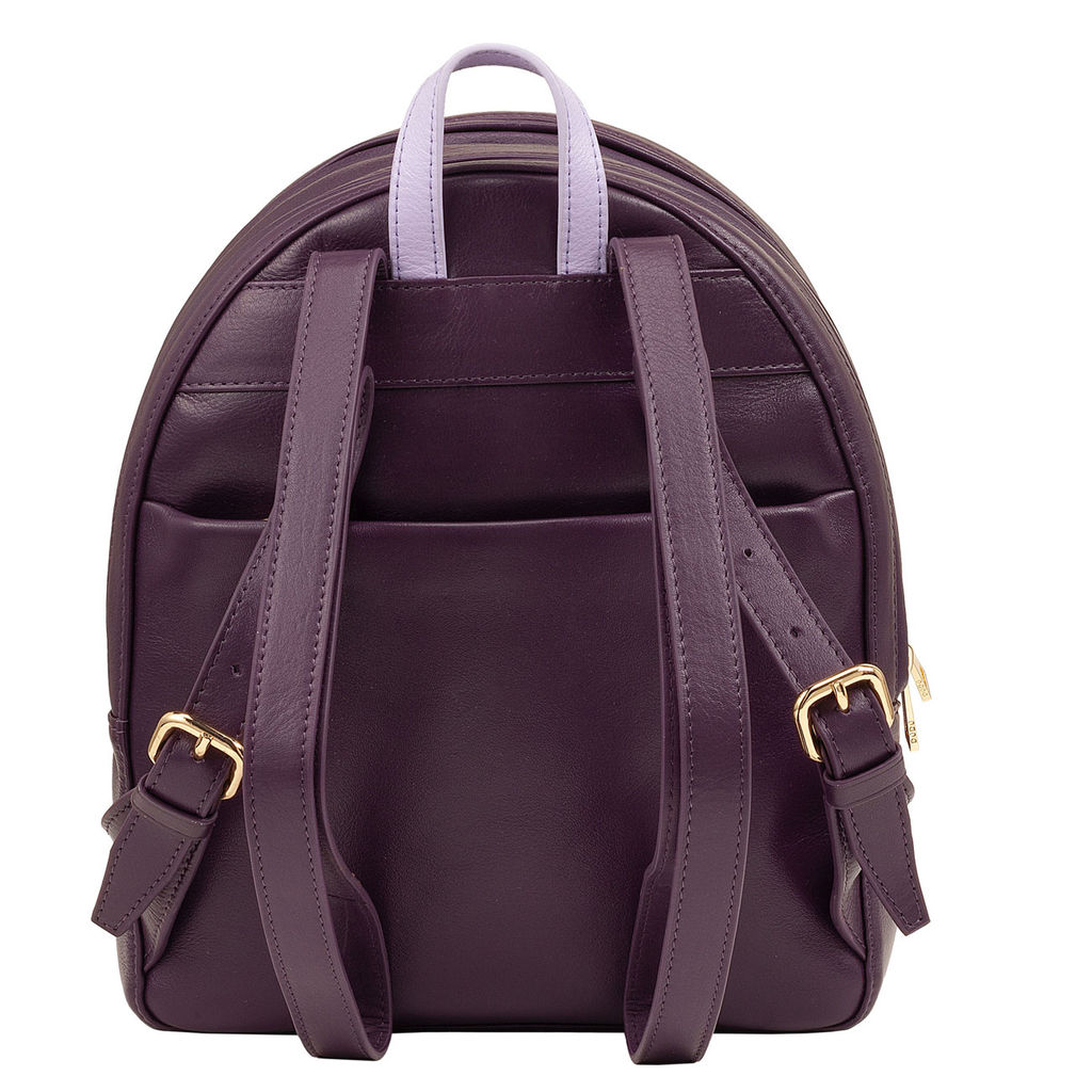 Итальянский женский кожаный рюкзак DuDu Bags серии Favignana | темно-фиолетовый - Dudubags фото 3