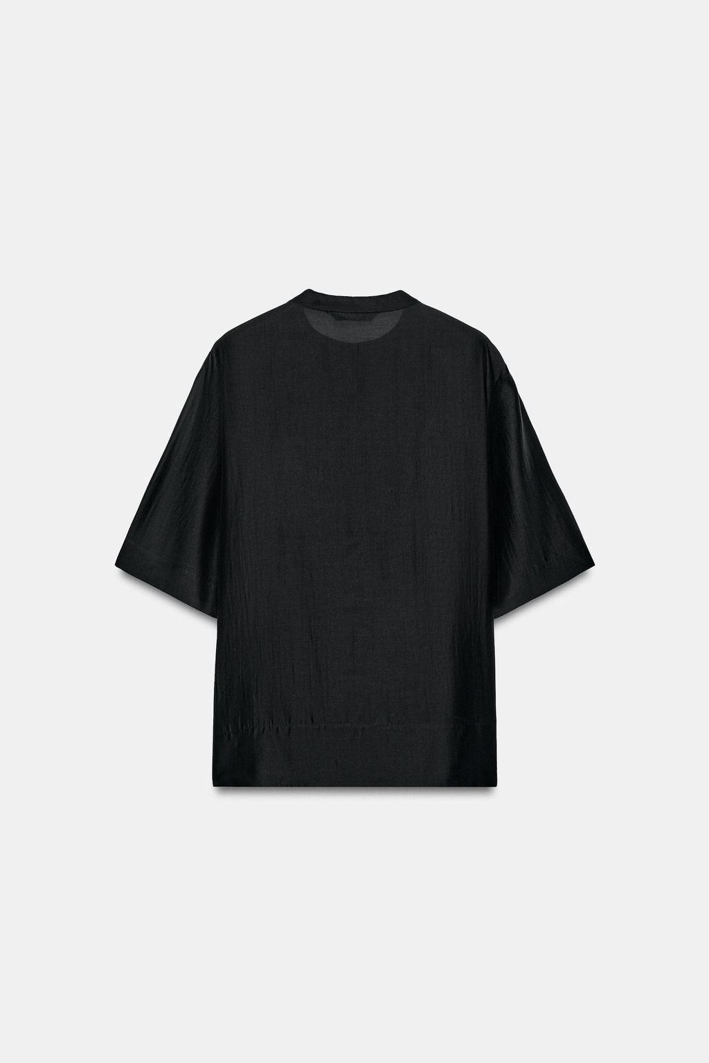 BLUSA FLUIDA MANGA CORTA ZW COLLECTION / Negro - Zara фото 6