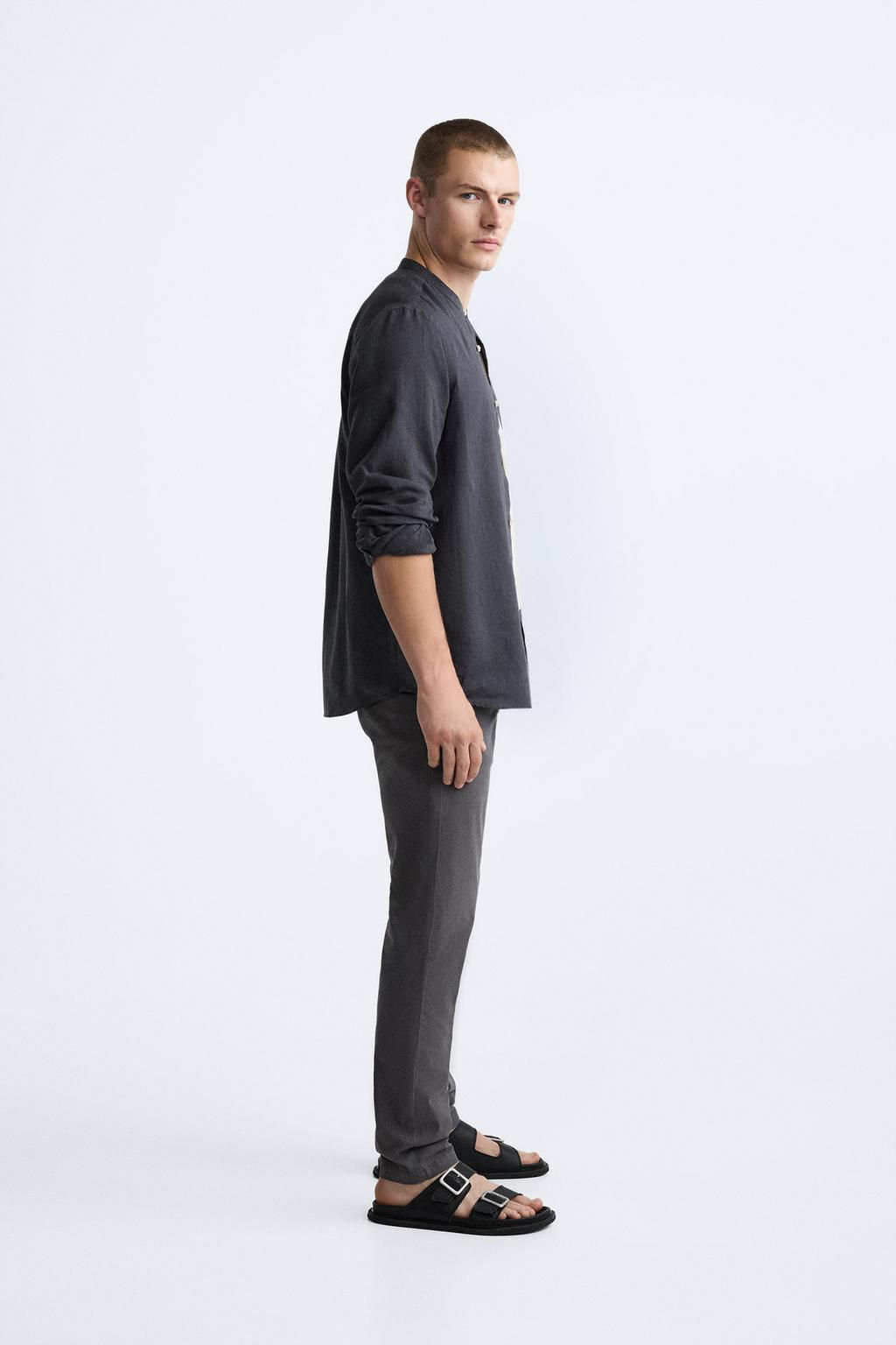 PAMUKLU KETEN GOMLEK - Zara фото 25