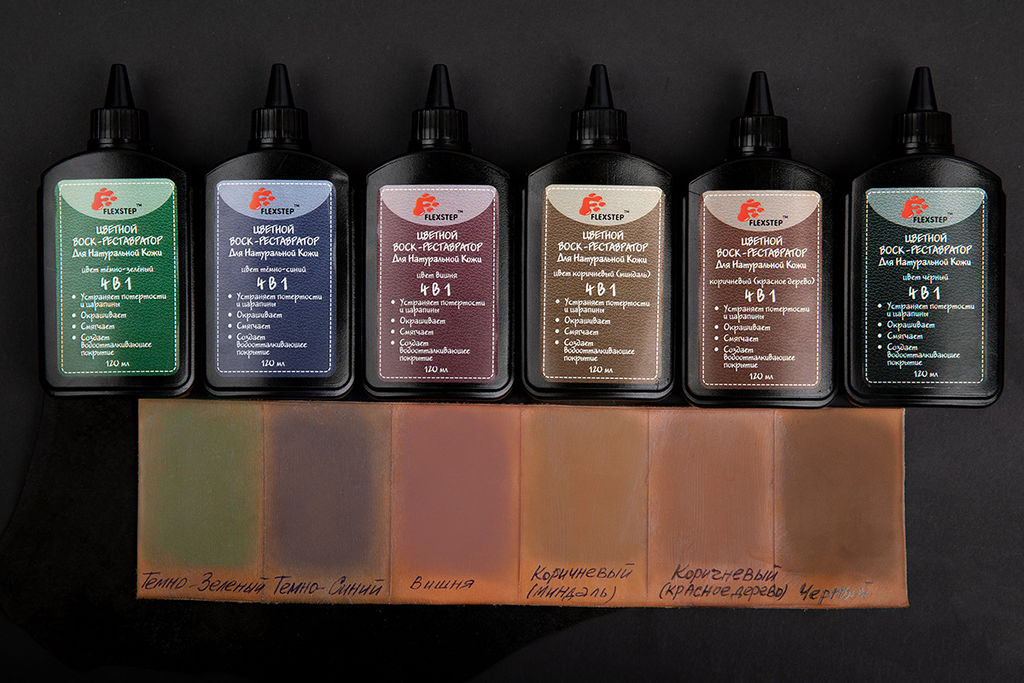 FLEXSTEP Воск-реставратор для натуральной кожи LDV-120 для кожи 120 мл вишня