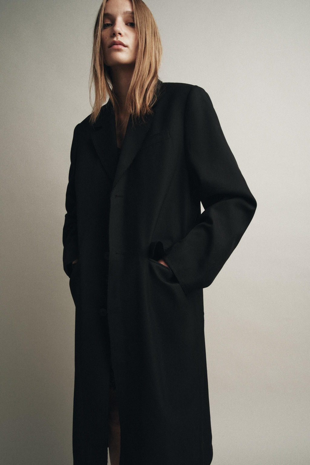 OVERSIZED FROCK COAT ZW COLLECTION - Zara фото 4
