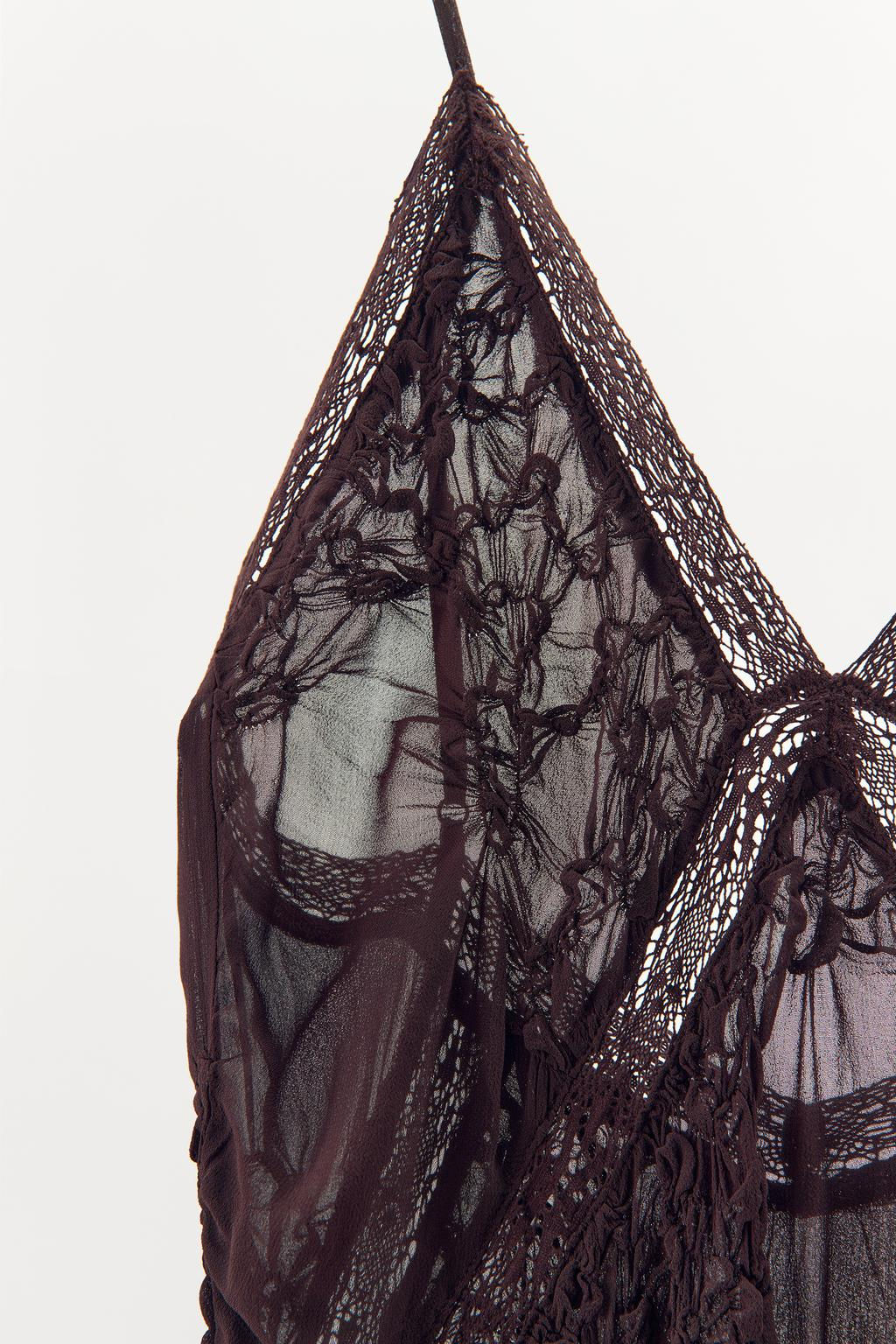 LACE TEXTURE DRESS - Zara фото 6