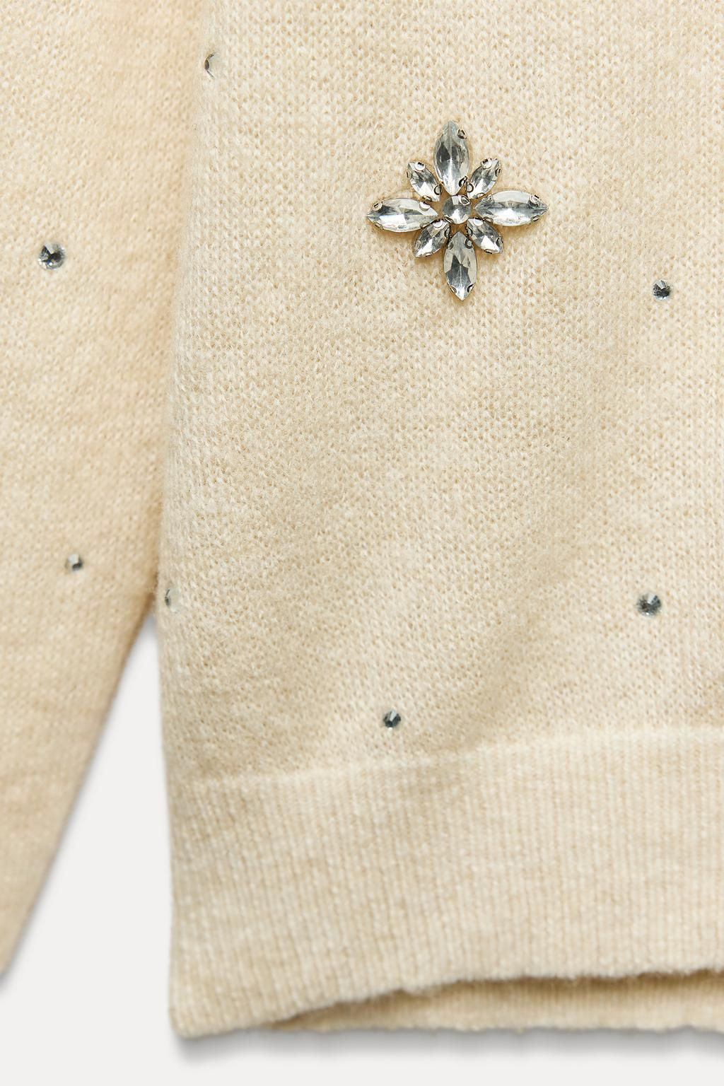 JEWELLED KNIT SWEATER - Zara фото 7