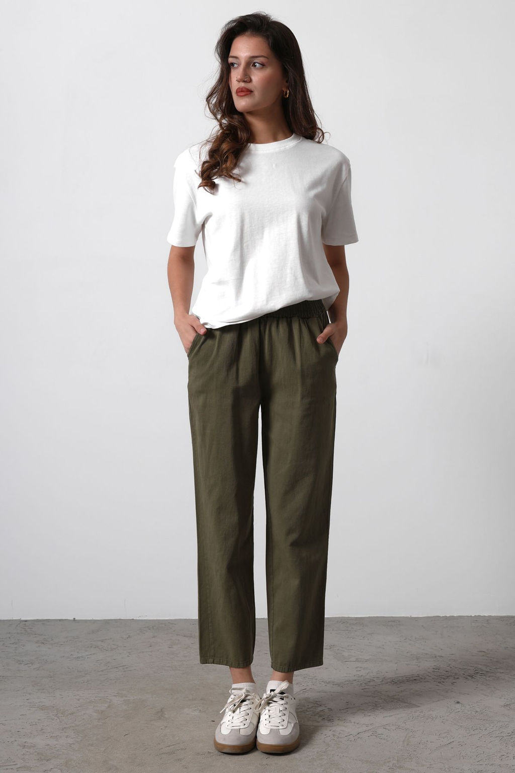 TRENDYOLMILLA Haki Beli Buzgulu Cigarette Pantolon TWOSS25PL00036 фото 2