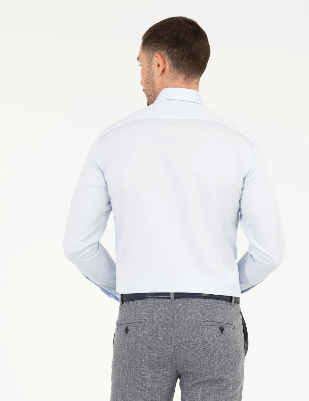 A__k Mavi Slim Fit Uzun Kollu Klasik G_mlek - Pierre cardin фото 5