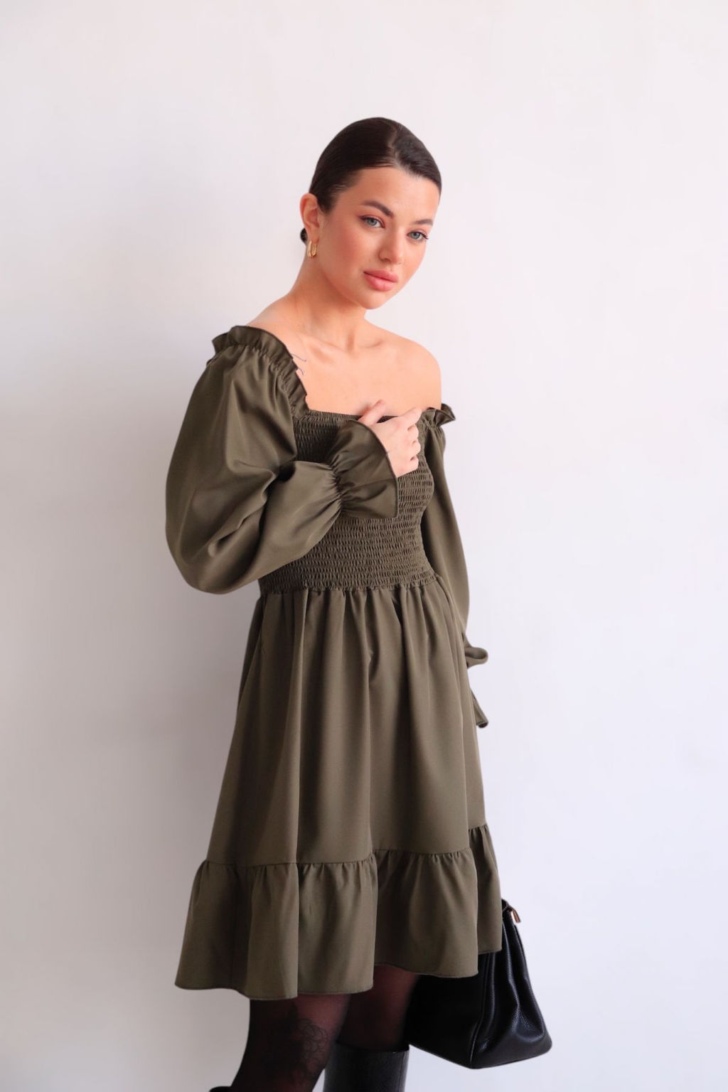 Martichelli Платье хаки фото 12
