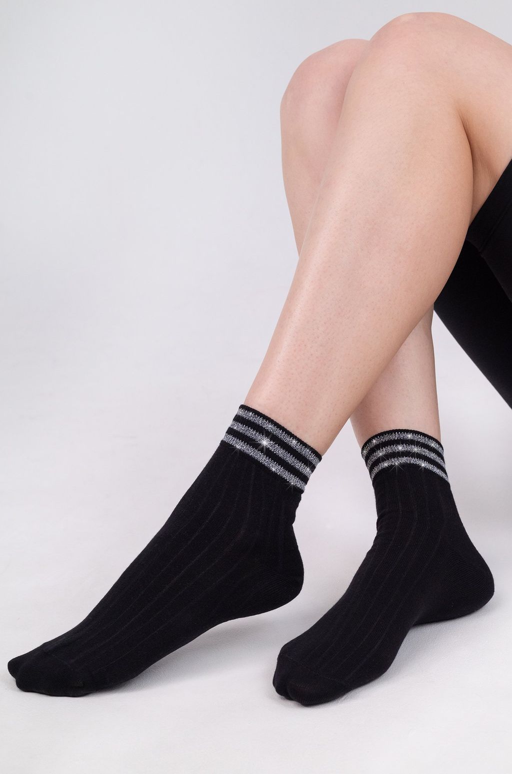 Набор женских носков с люрексом 2 пары Happy Fox  фото 2