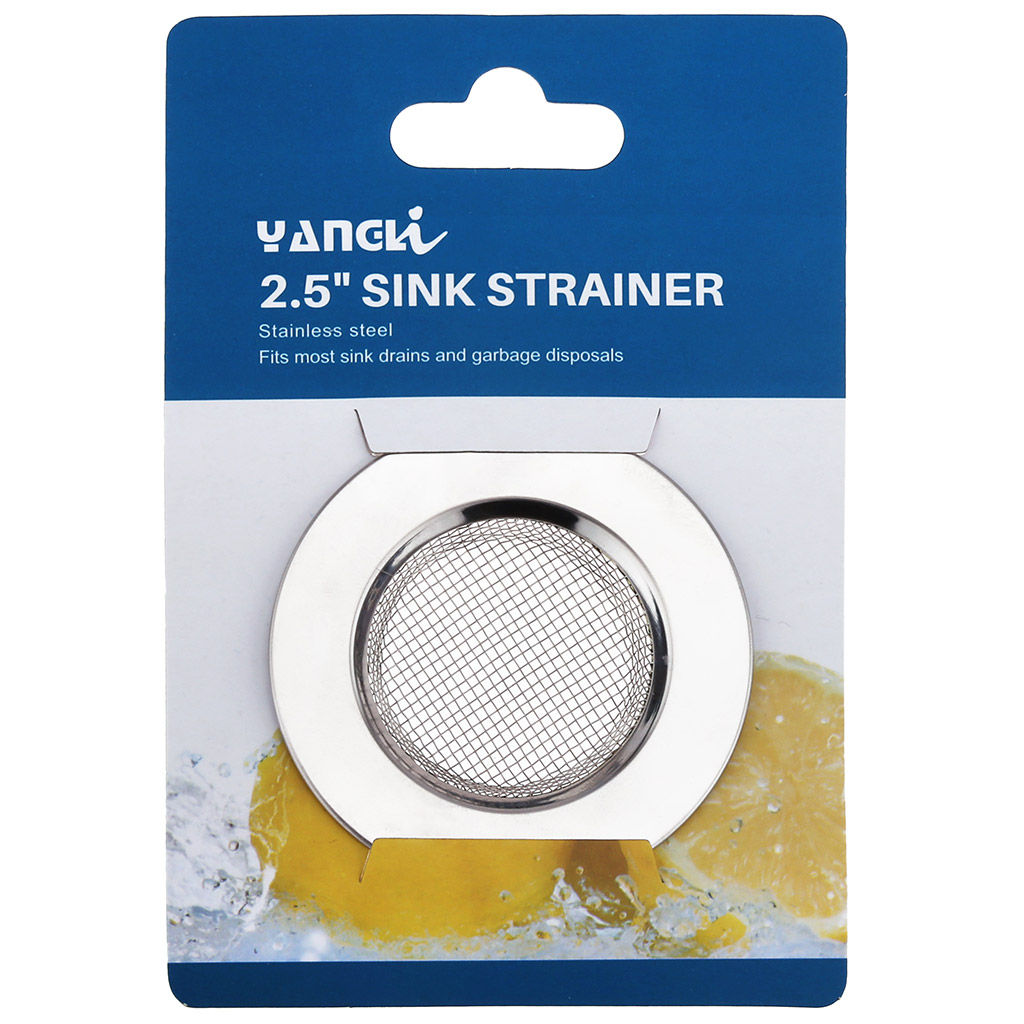 Пробка-сетка для раковины из нержавеющей стали Сетка №1 д6,3см, h1,4см, на картоне (внутренний д4см) (Китай) - Домашняя Мода фото 3