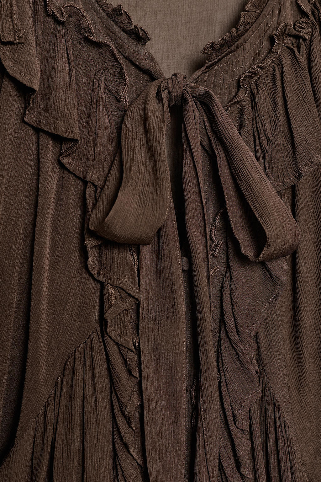 FLOWING SHIRT WITH RUFFLE TRIMS - Zara фото 8