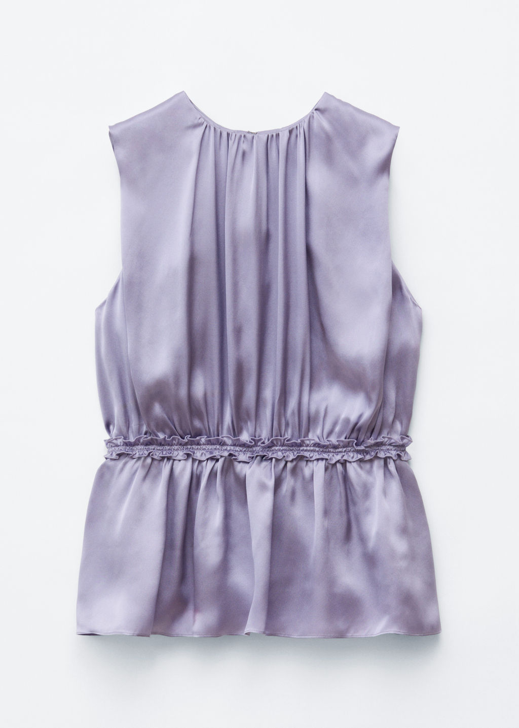Top de seda sin mangas con volantes - H&m фото 2