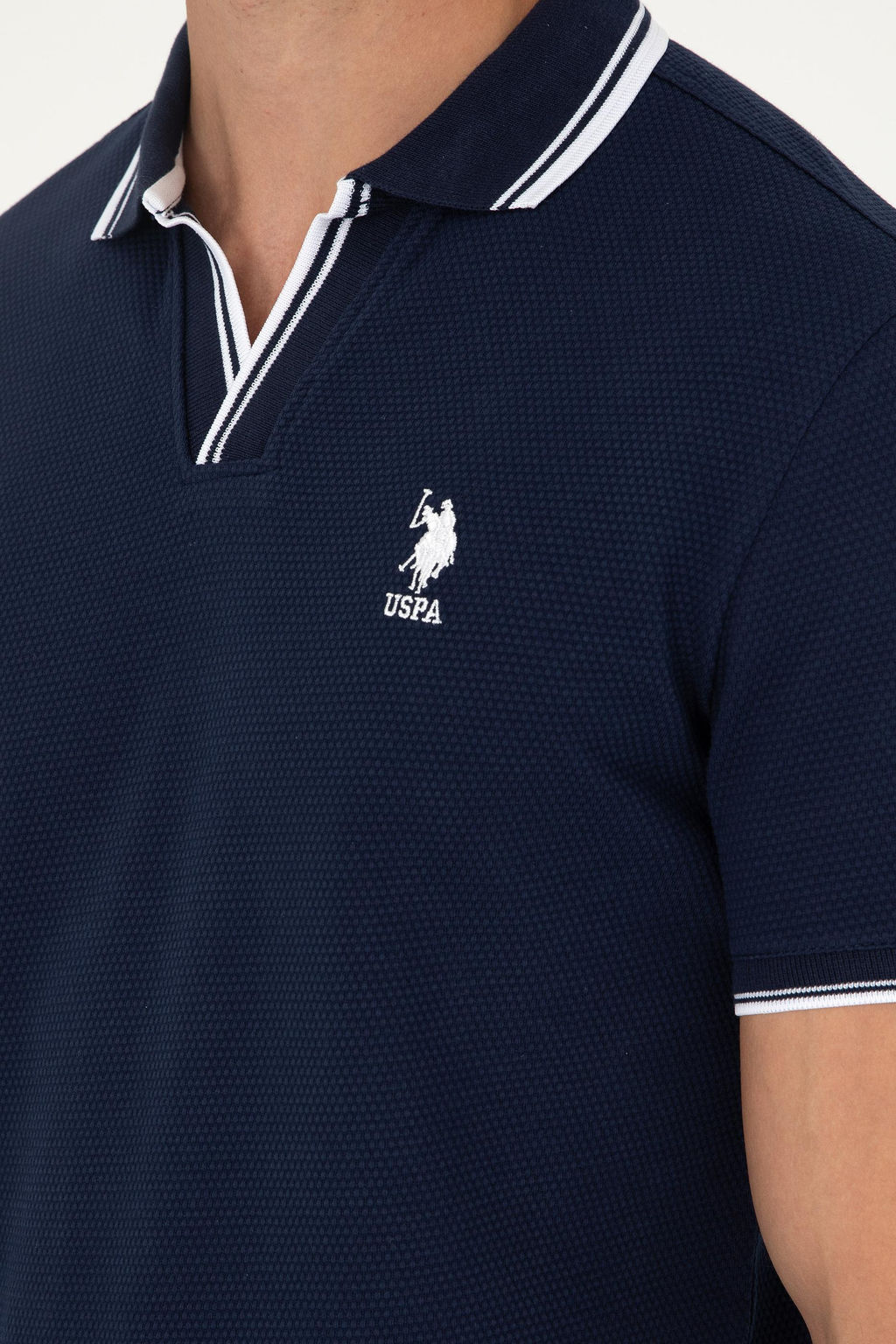 Мужская темно-синяя футболка Неожиданная скидка в корзине - U.s. polo assn фото 7